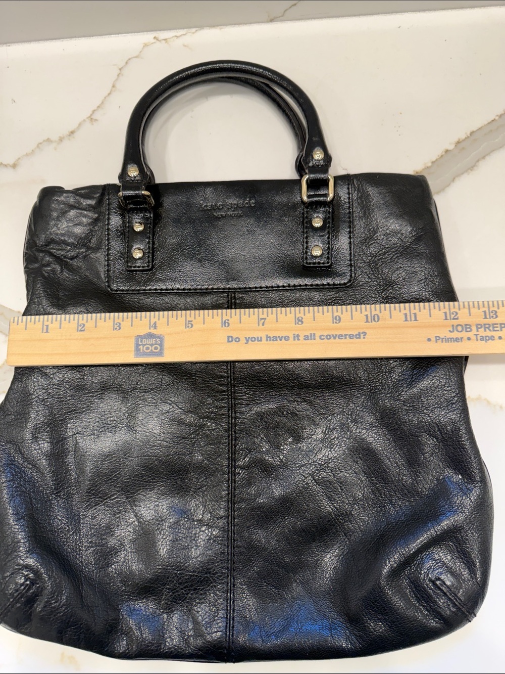kate spade Alexa Black Leather Structured Tote / Satchel - Picture 9 of 11